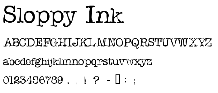 Sloppy Ink font